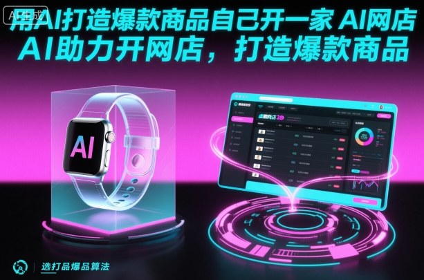 用AI打造爆款商品自己开一家AI网店，AI助力开网店，打造爆款商品-桀创项目掘金社