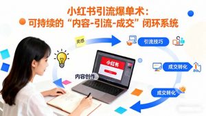 小红书引流爆单术：构建一套低成本 可持续的“内容-引流-成交”闭环系统-桀创项目掘金社