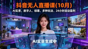 抖音无人直播课(10月-桀创项目掘金社