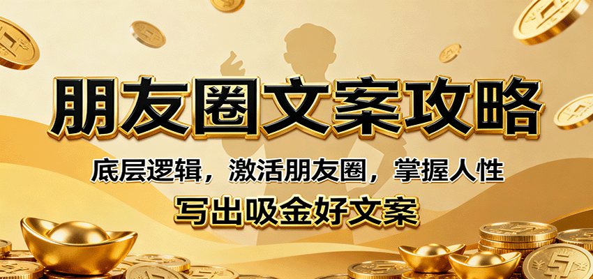 朋友圈文案攻略：底层逻辑，激活朋友圈，掌握人性，写出吸金好文案-桀创项目掘金社