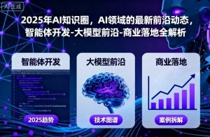 2025年AI知识圈,AI领域的最新前沿动态,智能体开发-大模型前沿-商业落地全解析-桀创项目掘金社