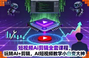 短视频Ai剪辑全套课程，玩转AI+剪辑，AI短视频教学小白变大神-桀创项目掘金社