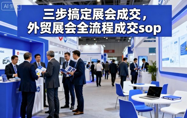 三步搞定展会成交，外贸展会全流程成交sop-桀创项目掘金社