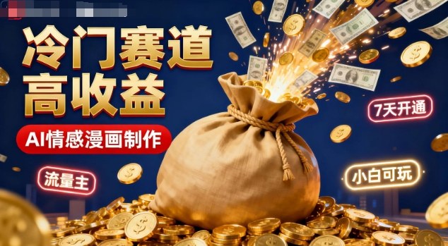 公众号冷门赛道,用AI做情感漫画,7天开通流量主,操作简单,小白可玩-桀创项目掘金社