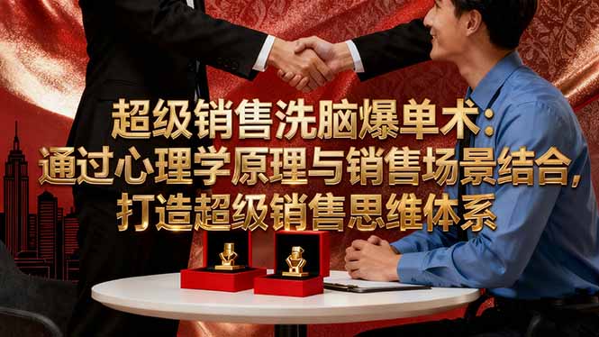 超级销售洗脑爆单术：通过心理学原理与销售场景结合,打造超级销售思维体系-桀创项目掘金社