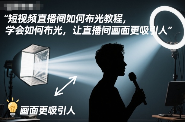 短视频直播间如何布光教程,学会如何布光,让直播间画面更吸引人-桀创项目掘金社