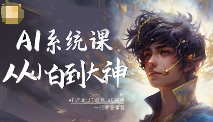 AI系统课程，从小白到大神系统学AI，AI声音-AI绘画-AI视频一门课全掌握-桀创项目掘金社
