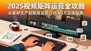 2025短视频矩阵运营全攻略：从素材生产到矩阵运营，月入3万实操指南-桀创项目掘金社