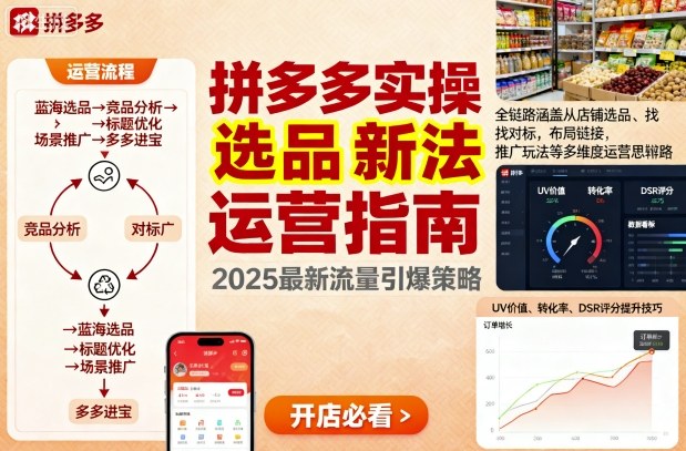王校长9月12拼多多实操新玩法，全链路涵盖从店铺选品、找对标，布局链接，推广玩法等多维度运营思路-桀创项目掘金社