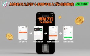 抖音发行人计划全新野路子玩法,随时随地,只要有手机,就能操作,日入1k+【揭秘】-桀创项目掘金社