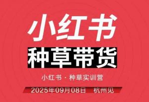 小红书种草带货实训营9月8日杭州线下课,全程录音+字幕,全网唯一小红书实战营-桀创项目掘金社