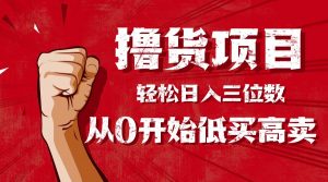 手把手教你撸货，从0开始低买高卖，小白轻松实现日入三位数!!!-桀创项目掘金社