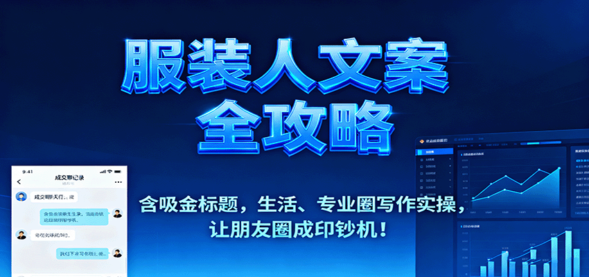 服装人文案全攻略，含吸金标题，生活、专业圈写作实操，让朋友圈成印钞机！-桀创项目掘金社