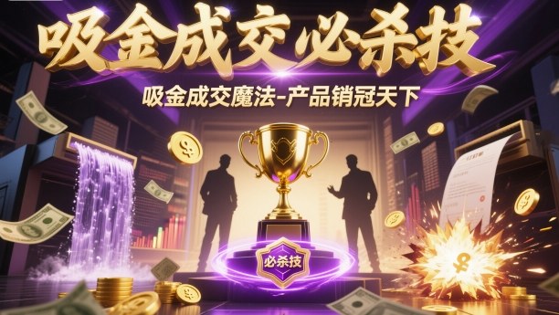 吸金成交必杀技,吸金成交魔法-产品销冠天下-桀创项目掘金社