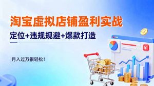 淘宝虚拟店铺盈利实战：定位+违规规避+爆款打造，月入过万很轻松！-桀创项目掘金社