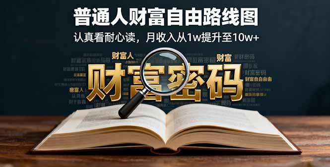 某付费文：普通人财富自由路线图，认真看耐心读，月收入从1w提升至10w+-桀创项目掘金社