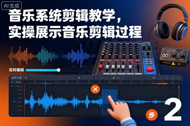 音乐系统剪辑教学，实操展示音乐剪辑过程-桀创项目掘金社