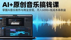 AI+原创音乐搞钱课：掌握AI音乐制作与商业变现，月入6000+低成本高收益-桀创项目掘金社