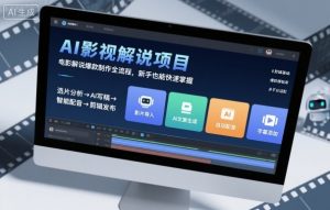 AI影视解说项目,电影解说爆款制作全流程,新手也能快速掌握-桀创项目掘金社