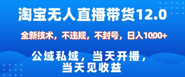 淘宝无人直播12.0，公域私域技术，不封号，不违规布局双十一流量风口，日入1k(独家技术)【揭秘】-桀创项目掘金社