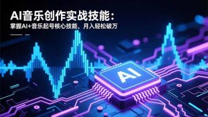 AI音乐创作实战技能：掌握AI+音乐起号核心技能，月入轻松破万-桀创项目掘金社