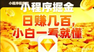 微信小程序掘金项目，日入几张，项目简单，小白一看就懂，5分钟就能学会上手操作【揭秘】-桀创项目掘金社