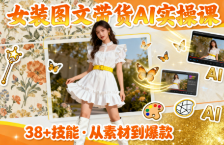 女装图文带货的AI实操课-桀创项目掘金社