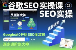 谷歌SEO实操课，Google从0开始SEO全攻略，逐步进阶到大神-桀创项目掘金社