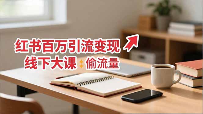 小红书百万引流变现-11月线下大课：分享从0到百万引流路径，手把手教偷流量、拿结果-桀创项目掘金社