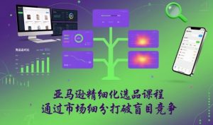 亚马逊精细化选品课程,通过市场细分打破盲目竞争-桀创项目掘金社