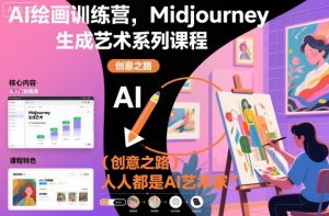 AI绘画训练营,Midjourney生成艺术系列课程,人人都是AI艺术家-桀创项目掘金社
