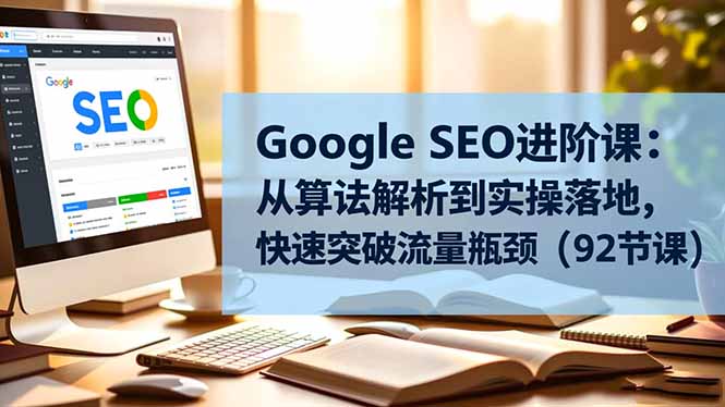 Google SEO进阶课：从算法解析到实操落地，快速突破流量瓶颈(92节课-桀创项目掘金社