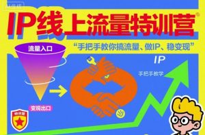 IP线上流量特训营,手把手教你搞流量、做IP、稳变现-桀创项目掘金社