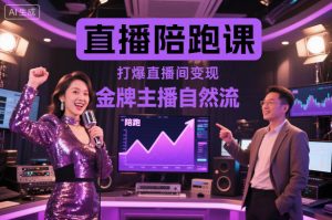 直播陪跑课，金牌主播自然流打爆直播间，复制高变现玩法-桀创项目掘金社