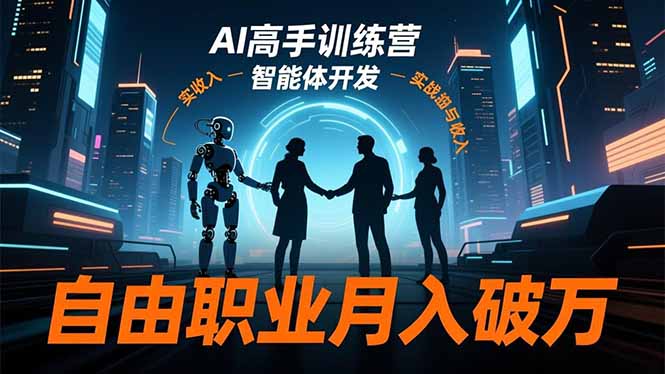 AI高手训练营3.0,ChatGPT,Midjourney,智能体开发,自由职业月入破万-桀创项目掘金社