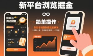 新平台浏览掘金,动动手指截张图就能挣米,2分钟一单,不限时不限量,一天5张【揭秘】-桀创项目掘金社