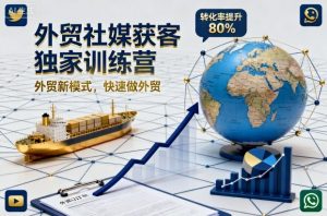 外贸社媒获客独家训练营，外贸新模式，快速做外贸(更新)-桀创项目掘金社