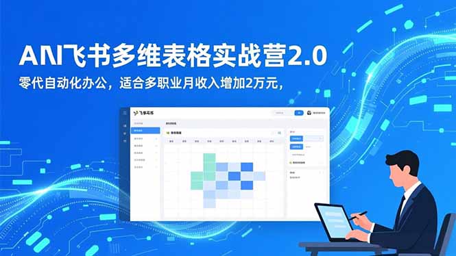 AI+飞书多维表格实战营2.0:零代码自动化办公,适合多职业月收入增加2万元-桀创项目掘金社