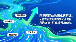 阿里国际站数据化运营课-11月,从精准引流到询盘转化全流程,月均询盘+订单提升200%-桀创项目掘金社