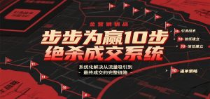 步步为赢10步绝杀成交系统，系统化解决从流量吸引到最终成交的完整链路-桀创项目掘金社