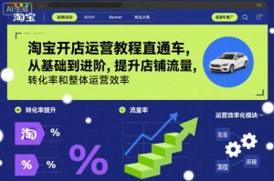 淘宝开店运营教程直通车,从基础到进阶,提升店铺流量,转化率和整体运营效率(更新11月)-桀创项目掘金社