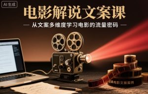 电影解说文案课,从文案多维度学习电影的流量密码-桀创项目掘金社