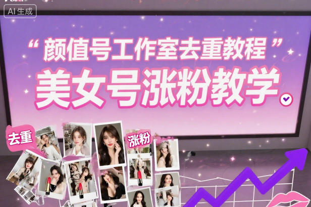颜值号工作室去重教程，美女号涨粉教学-桀创项目掘金社