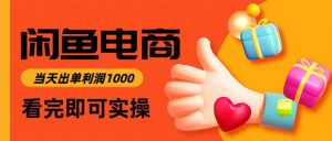 闲鱼高利润电商，当天上架当天出单，一单利润300-桀创项目掘金社