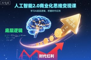 人工智能2.0商业化思维变现课,学习AI底层逻辑,把握时代红利-桀创项目掘金社