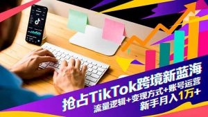 抢占TikTok跨境新蓝海：流量逻辑+变现方式+账号运营，新手月入1万+-桀创项目掘金社
