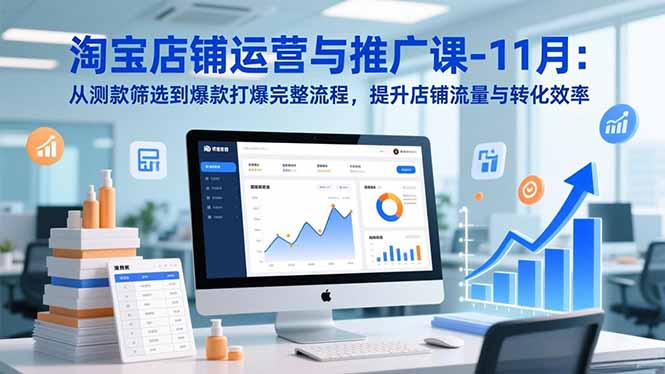淘宝店铺运营与推广课-11月：从测款筛选到爆款打爆完整流程，提升店铺流量与转化效率-桀创项目掘金社