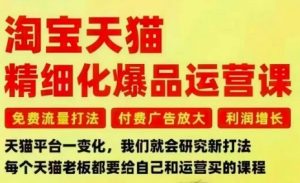 淘宝天猫精细化爆品运营课，免费流量打法-付费广告放大-利润增长-三大核心痛点，一次全部解决-桀创项目掘金社