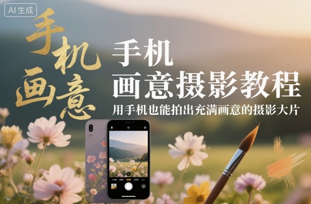 手机画意摄影教程,用手机也能拍出充满画意的摄影大片-桀创项目掘金社