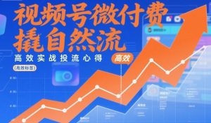视频号微付费撬自然流，高效实战投流心得-桀创项目掘金社